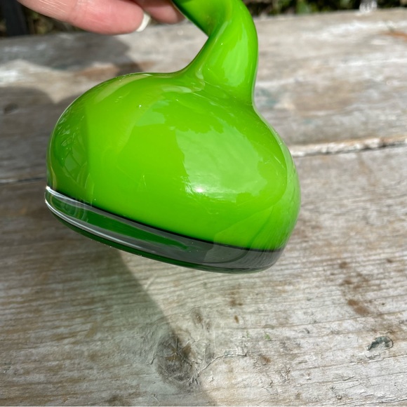 Normann Copenhagen green glass MCM Swing Vase 8 inch - Picture 8 of 8